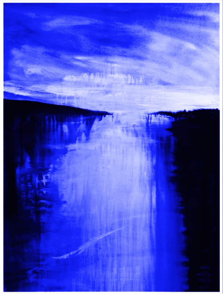 Deep Blue River Flow by RodMacIver — canvas wall art