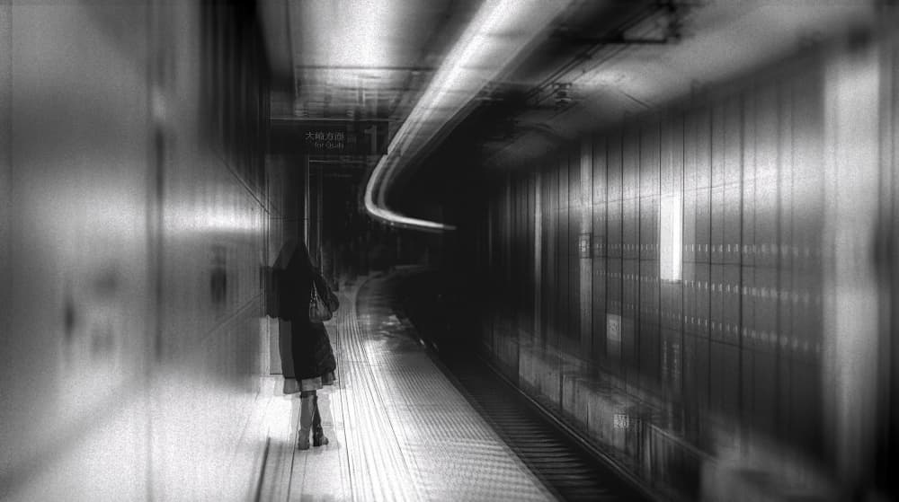 Subway Station Motion Blur by Teruhiko Tsuchida — canvas wall art