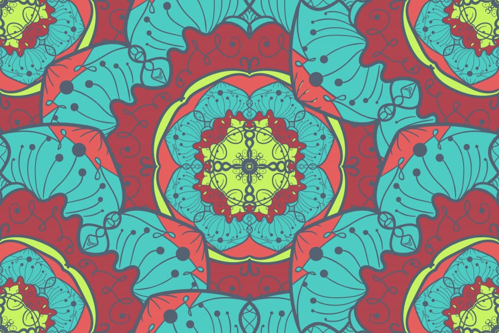 Vibrant Mandala Pattern by Marika Barsrsind β canvas wall art