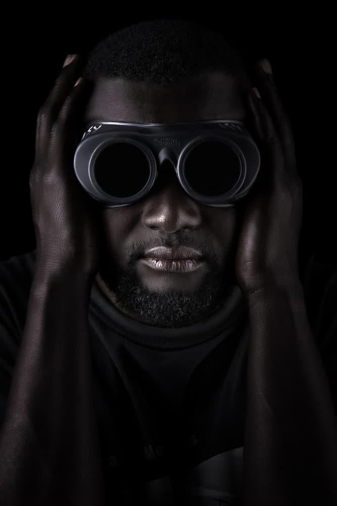 Intense Goggles Portrait by Domenico Petrocca — canvas wall art