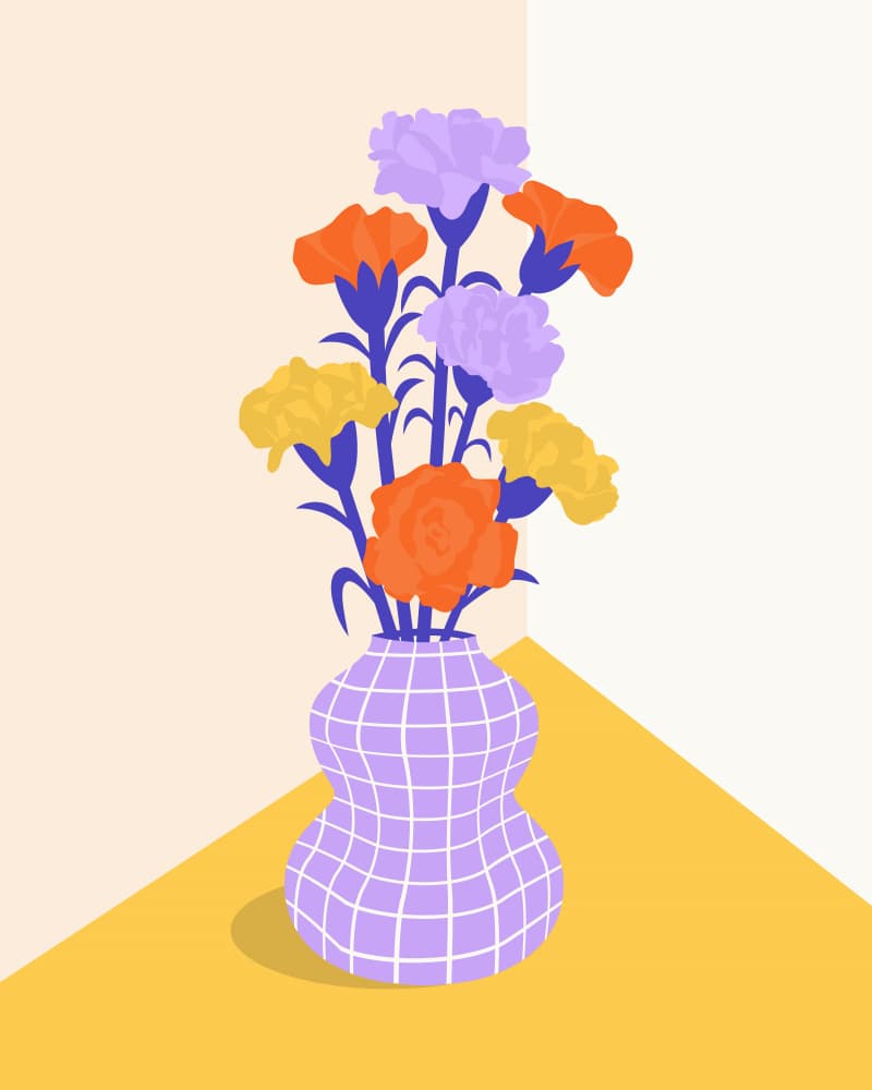 Vibrant Floral Still Life by Artprink — canvas wall art