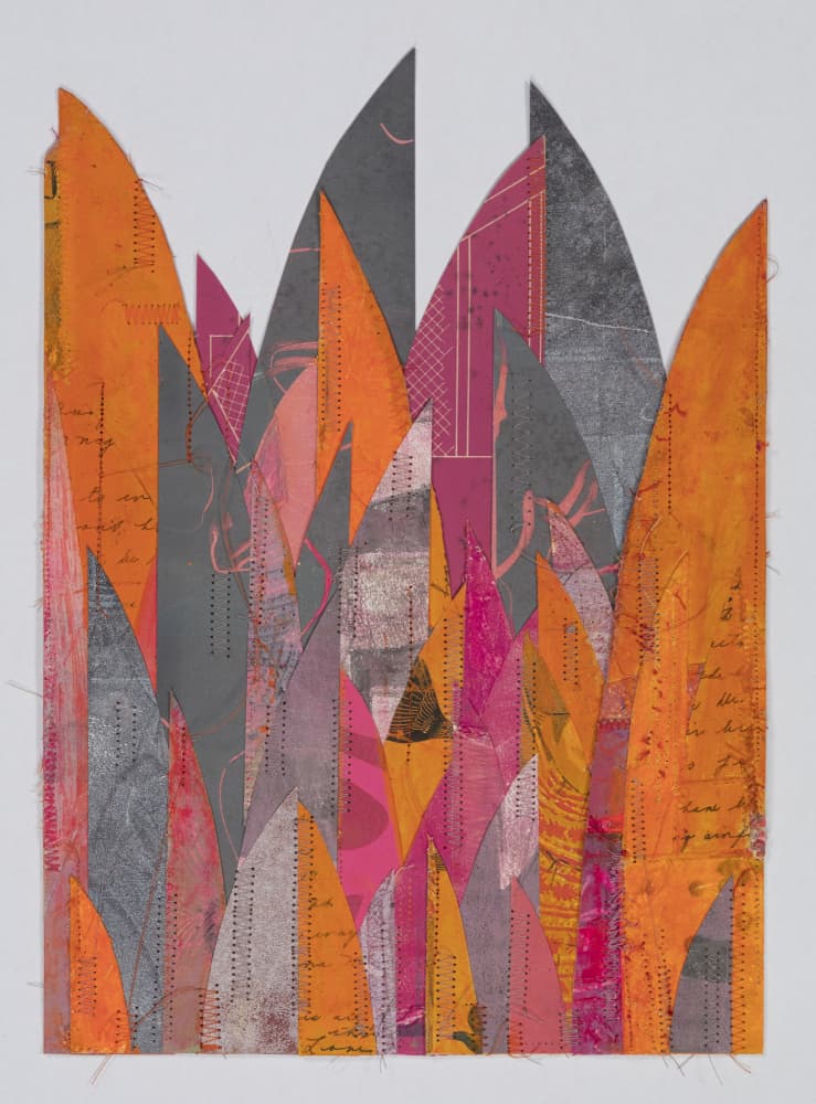Vibrant Abstract Collage by Susan Smereka — canvas wall art