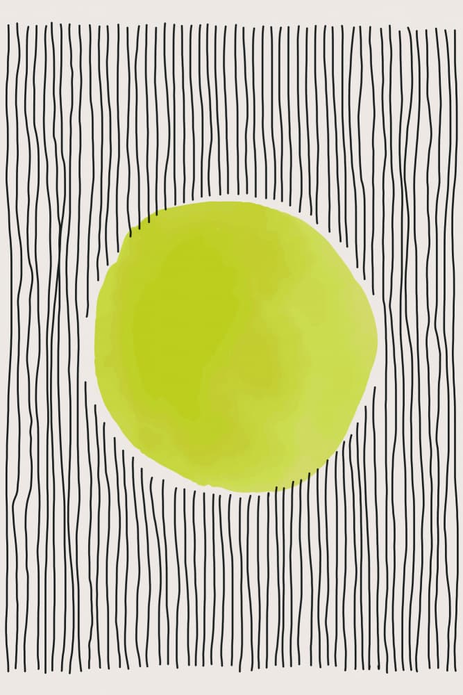 Lime Green Abstract Form by jay stanley — canvas wall art