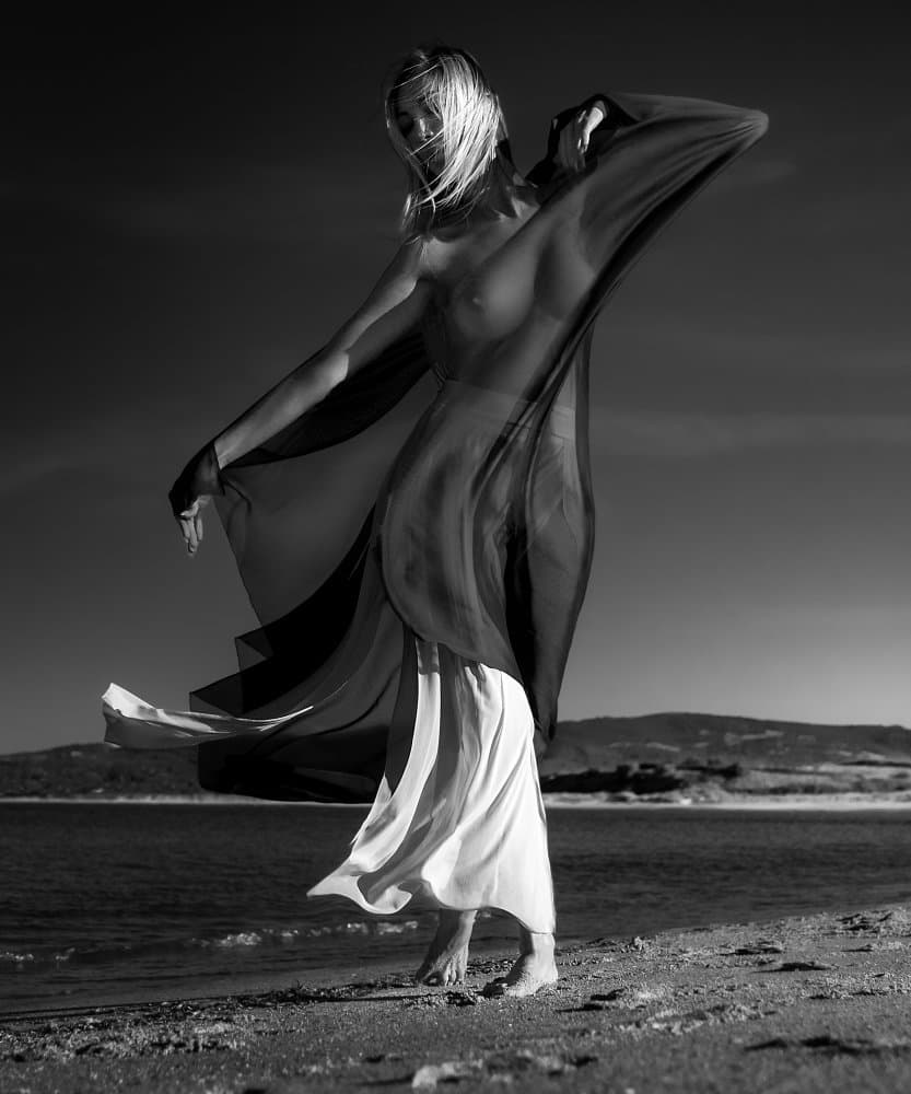 Graceful Beach Figure by Paolo Lazzarotti — canvas wall art