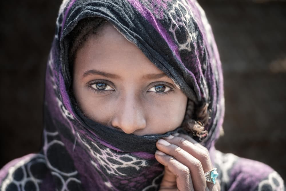 Young Afar girl by Trevor Cole — canvas wall art