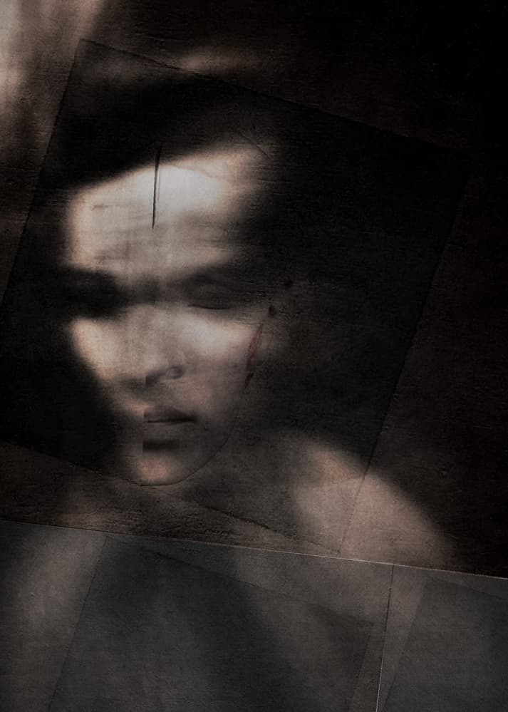 Dark Pensive Portrait by Dalibor Davidovic — canvas wall art