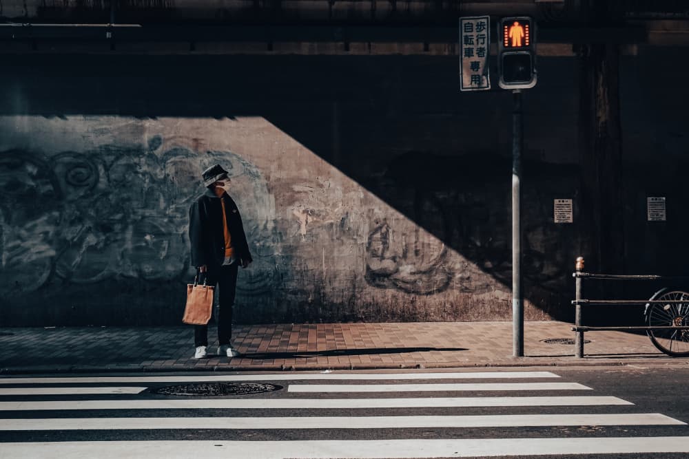 Urban Shadow Wait by Haruyo Sakamoto — canvas wall art