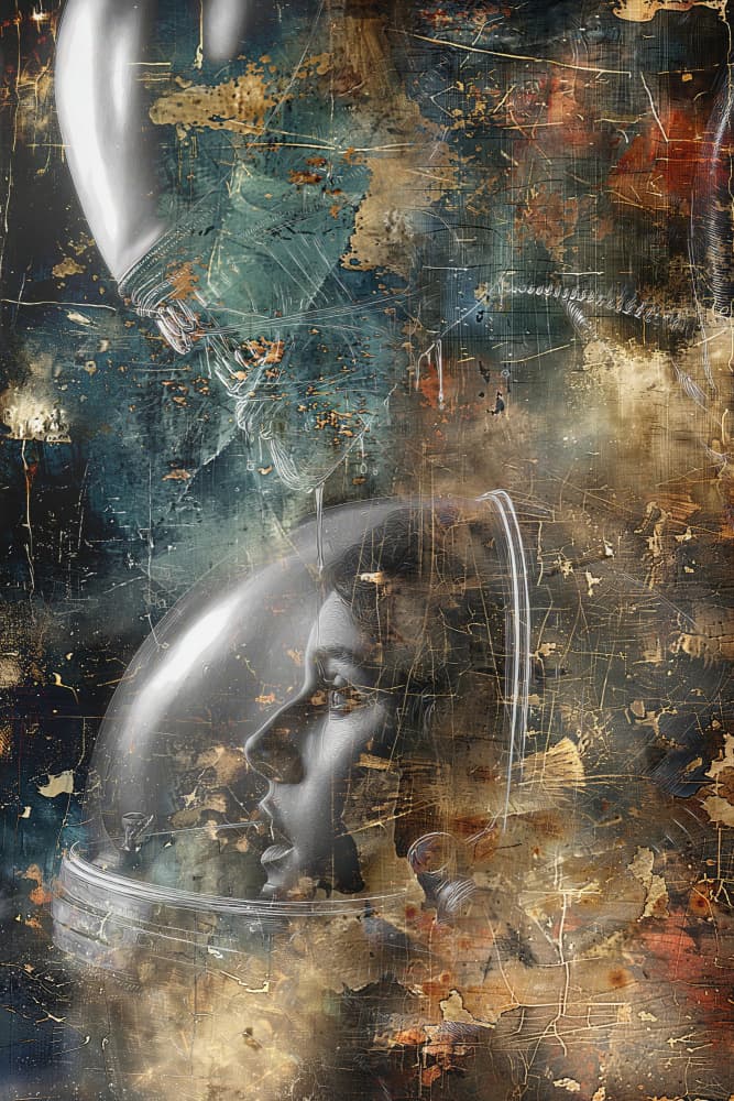 Surreal Astronaut Time by Rafal Kulik — canvas wall art