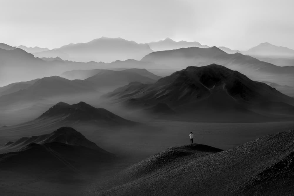 Misty Mountain Solitude by Irene Wu — canvas wall art