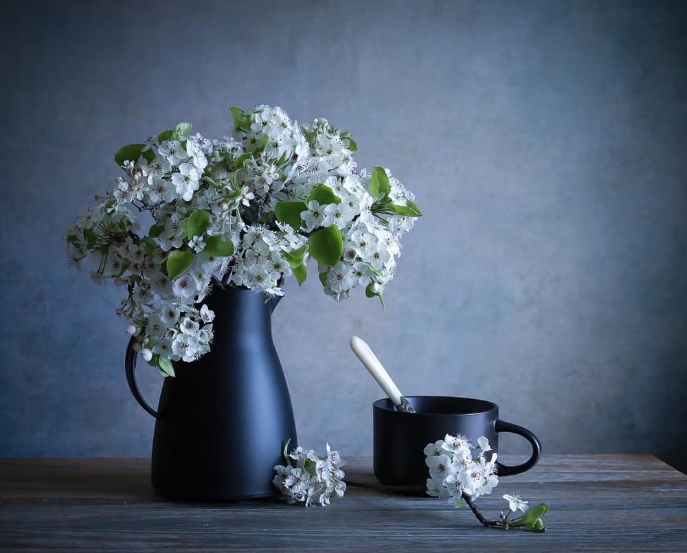 Spring Blossoms Still Life by Fangping Zhou — canvas wall art