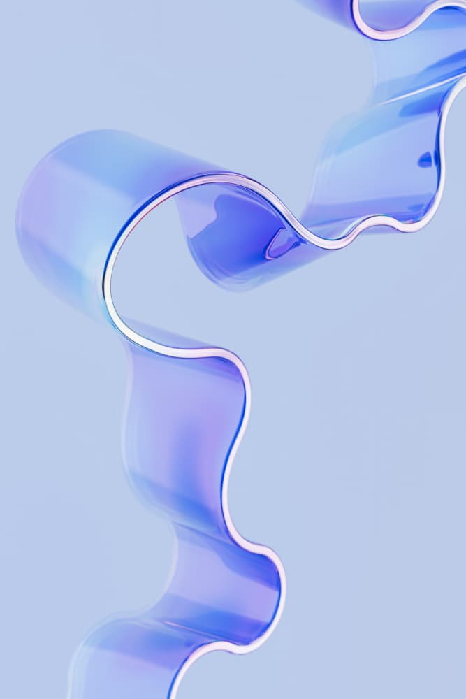Flowing Iridescent Ribbon by Javier Pardina — canvas wall art