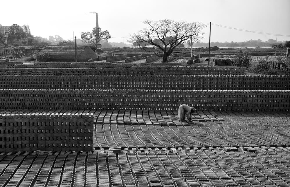 Brick Worker's Field by Avishek Das — canvas wall art