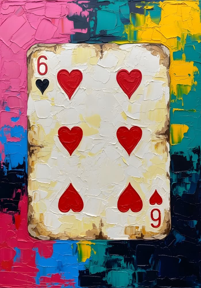 Pop Art Six Hearts by HUGO — canvas wall art