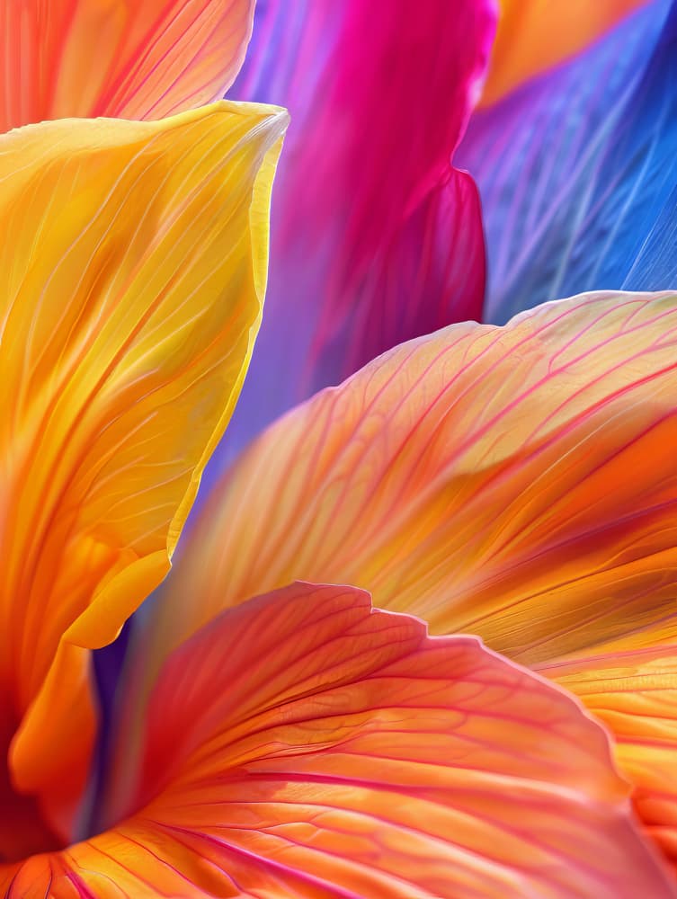 Vibrant Floral Abstract by Bilge Paksoylu — canvas wall art
