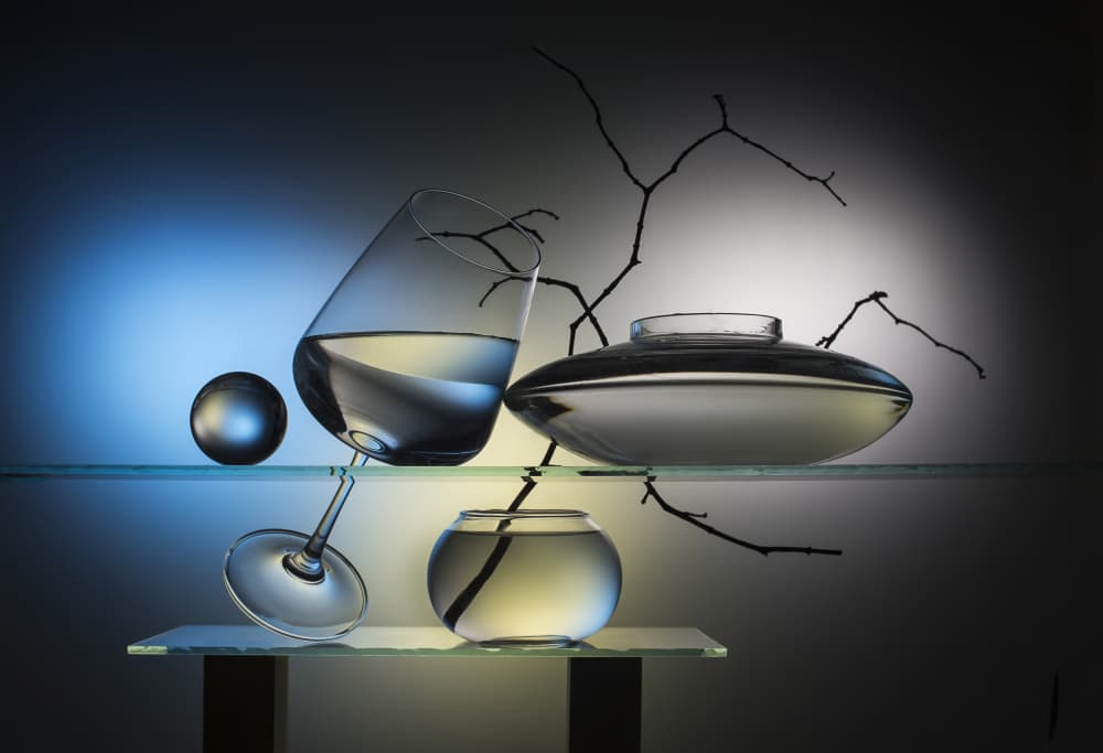 Modern Glass Still Life by Evgeniy Popov — canvas wall art