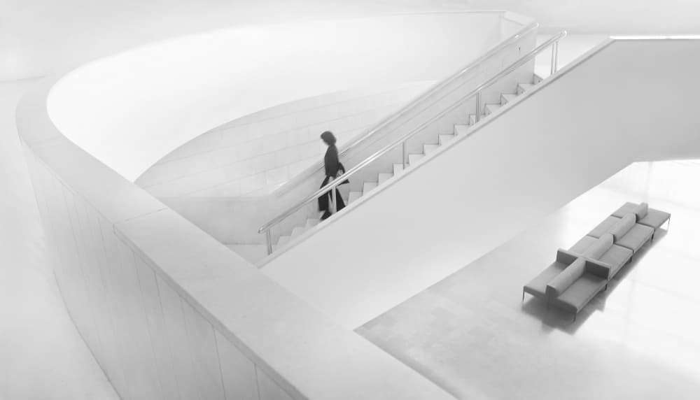Modern Stairway Ascent by Lou Urlings — canvas wall art