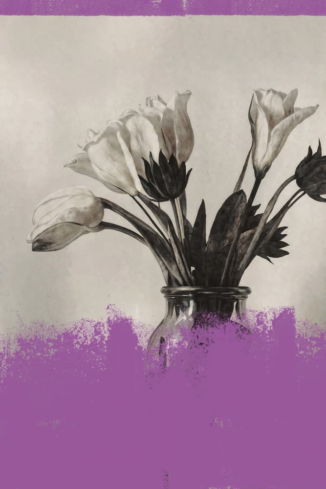 Purple Splash Blooms by The Art Concept — canvas wall art