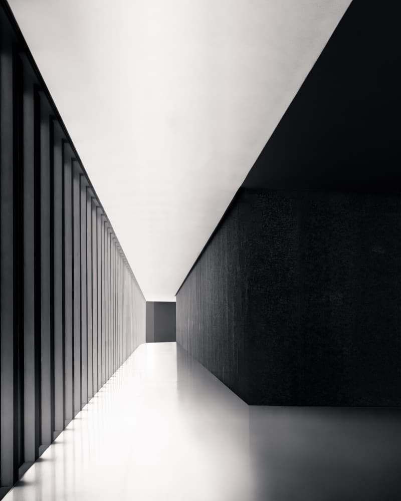 Modern Geometric Corridor by Olavo Azevedo — canvas wall art