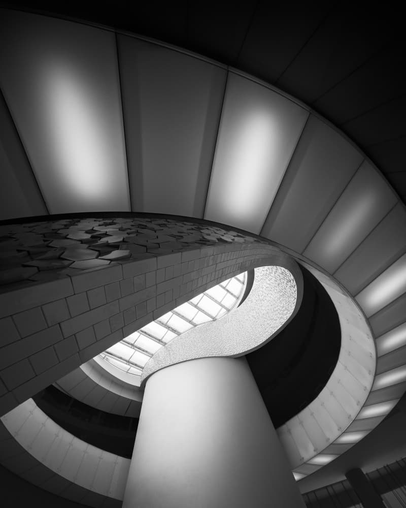 Modern Spiral Ascent by Olavo Azevedo — canvas wall art
