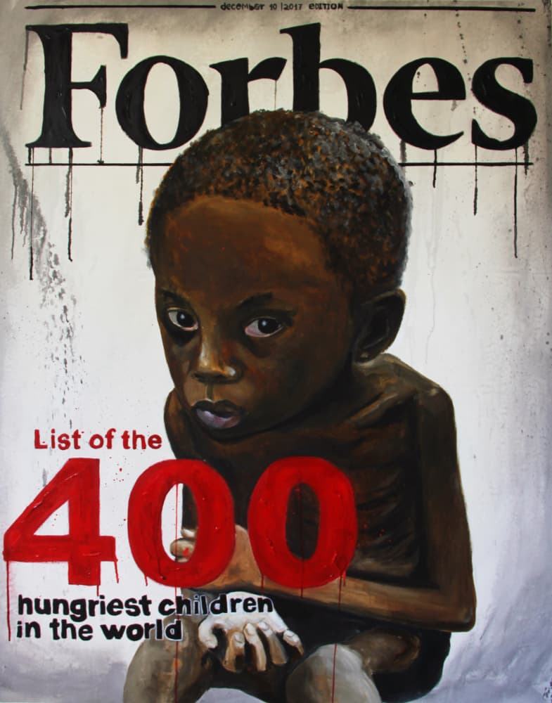 Starving Child Portrait by Gabriel Grecco — canvas wall art