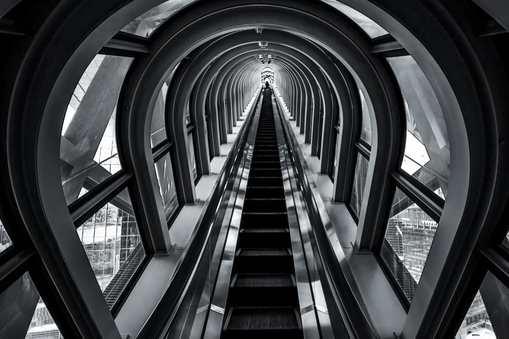 Sleek Urban Ascent by Tomoshi Hara — canvas wall art