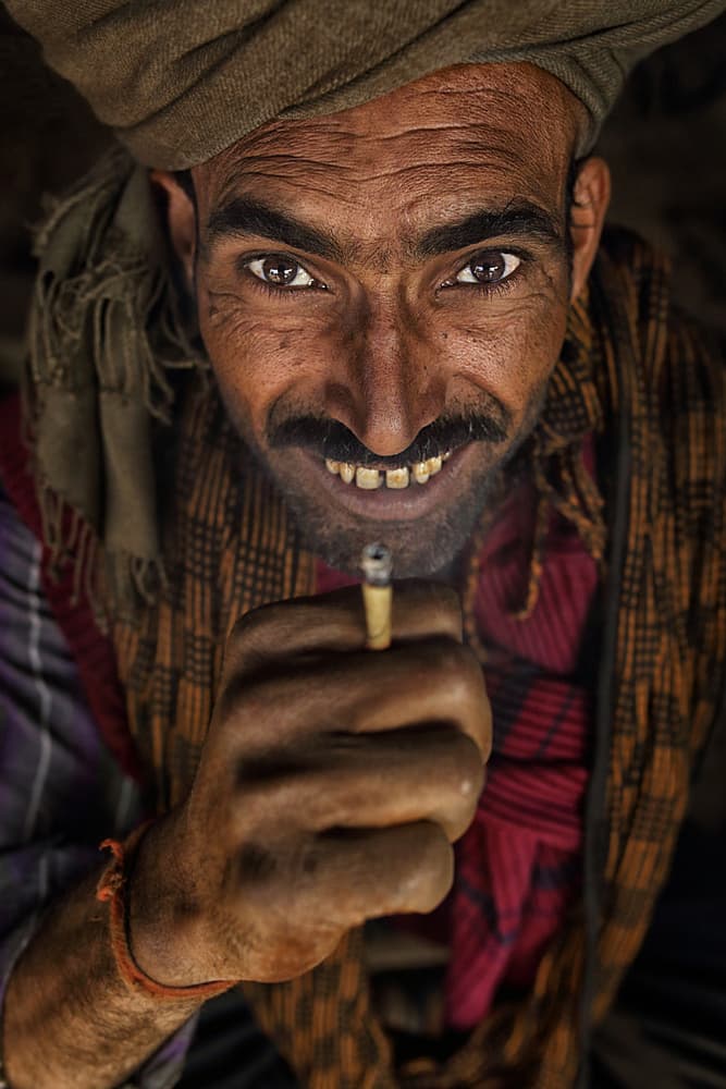 Smiling Indian Man by Haitham AL Farsi — canvas wall art