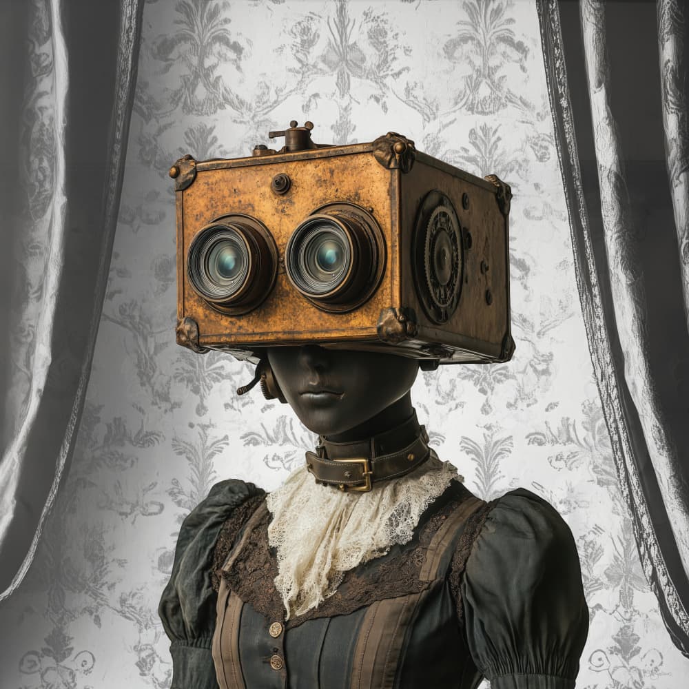 Victorian Camera Head by Sue Skellern — canvas wall art