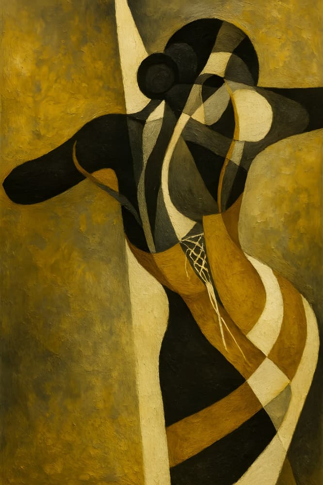 Abstract Dancing Woman by HUGO — canvas wall art