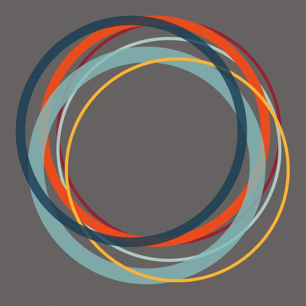 Flowing Abstract Rings by Leigh Bagley — canvas wall art