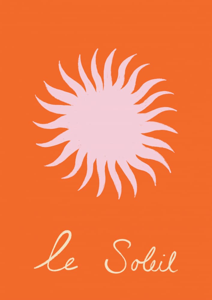Bright Orange Sun by Ivy Green Illustrations — canvas wall art