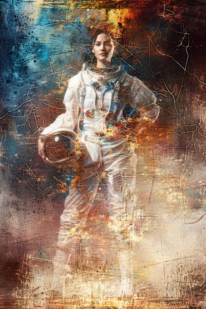 Confident Space Explorer by Rafal Kulik — canvas wall art