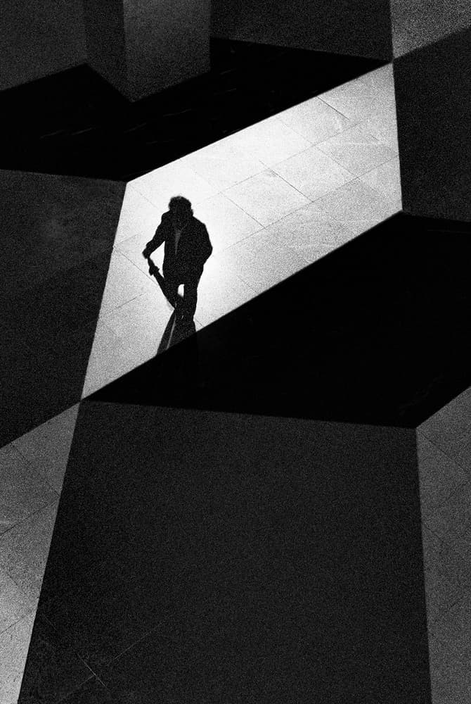 Lone Figure Geometry by Paulo Abrantes — canvas wall art