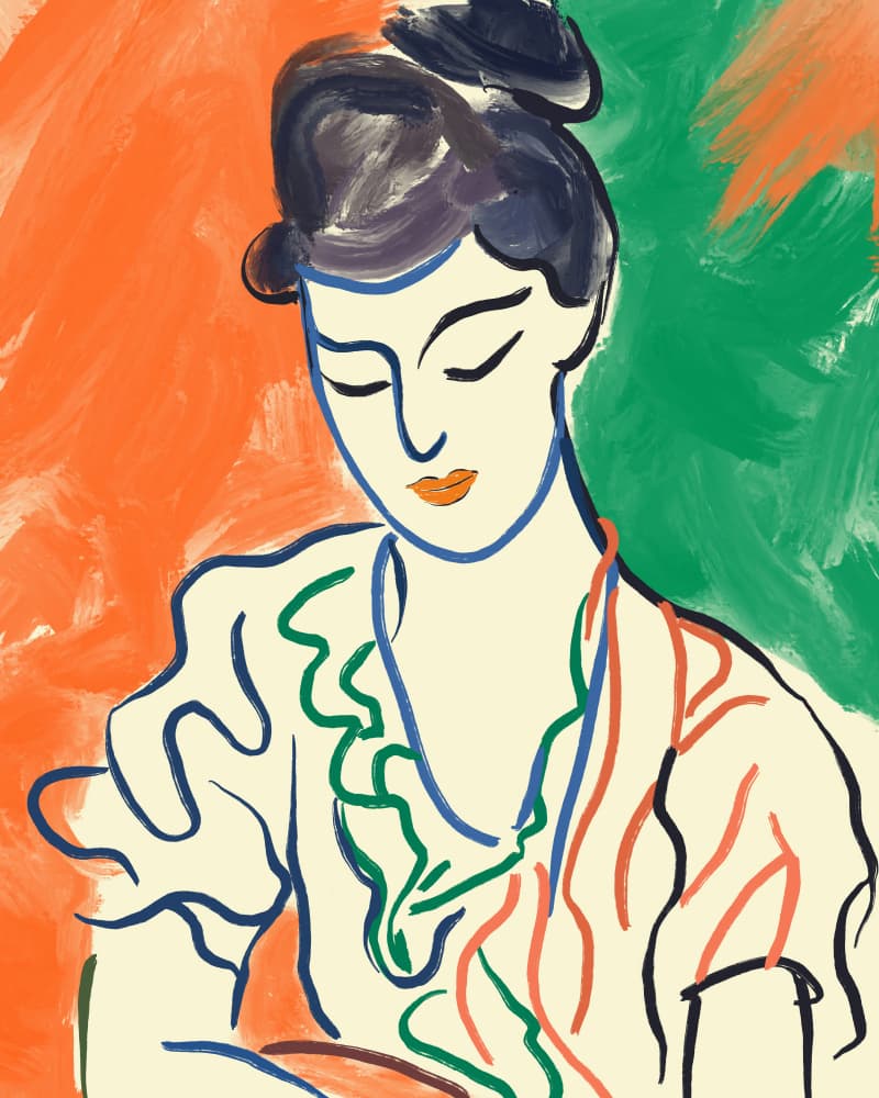 Elegant Serene Woman by CATS AND DOTZ — canvas wall art