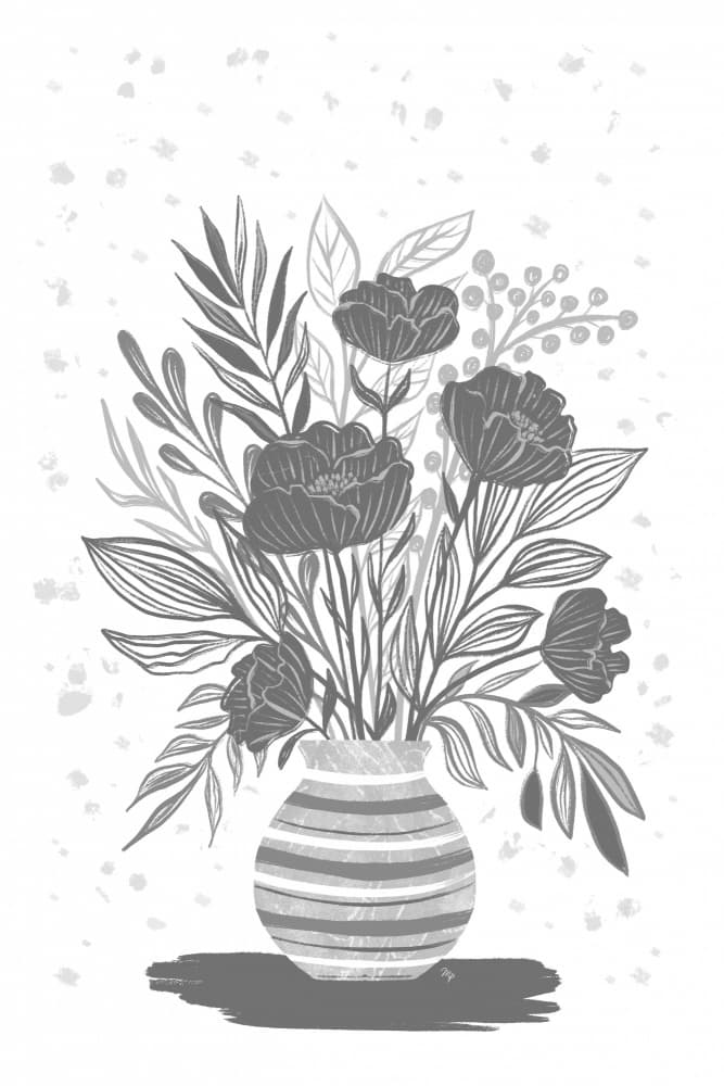 Modern Floral Vase by Martina — canvas wall art
