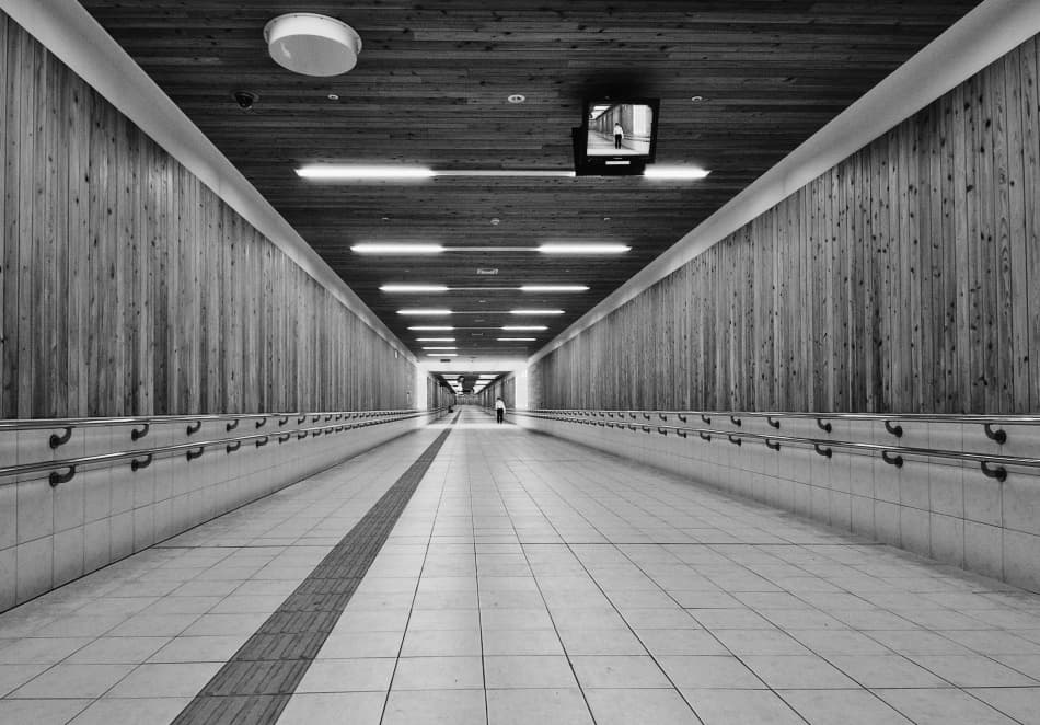 Deep Tunnel Perspective by Keisuke Ikeda @ blackcoffee — canvas wall art