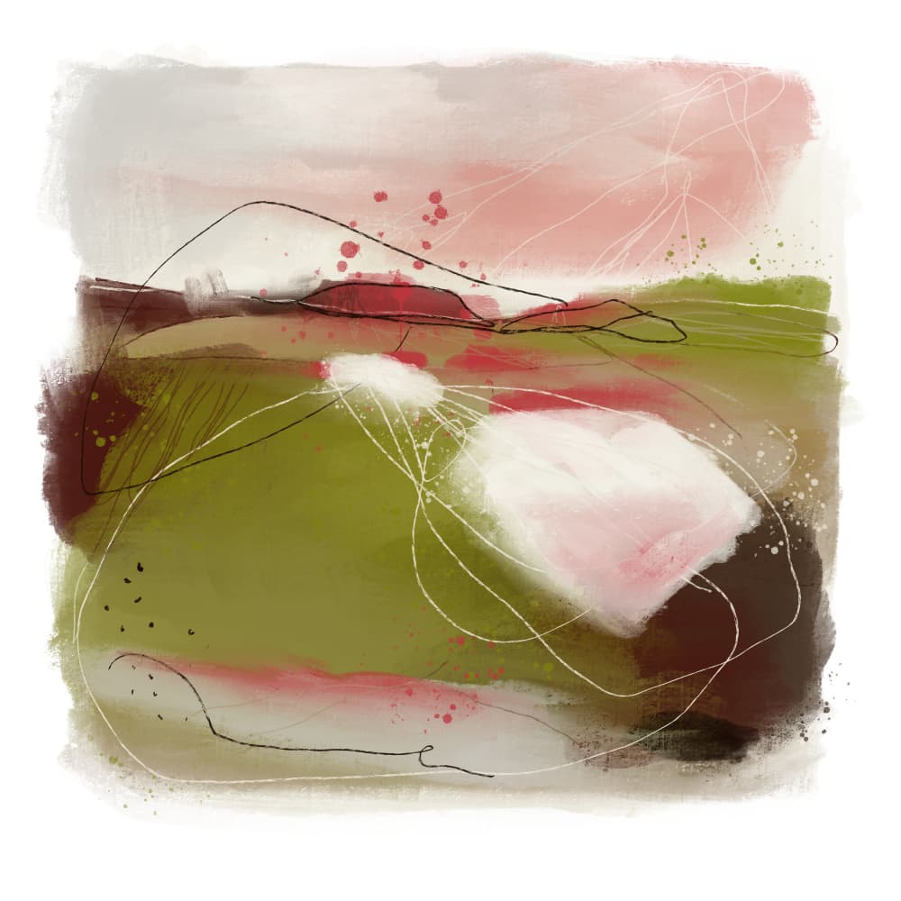 Muted Abstract Landscape by MANSI SAXENA — canvas wall art