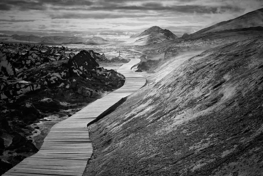 Winding Geothermal Path by Mirjam Delrue — canvas wall art