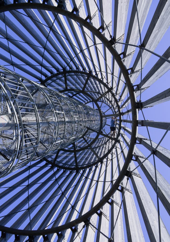 Upward Spiral Ascent by Michael Allmaier — canvas wall art