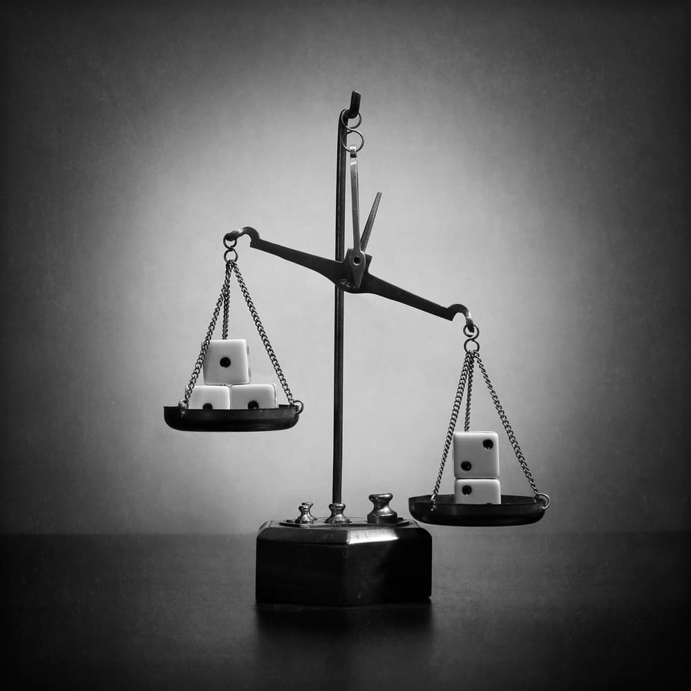 Weighing the Odds by Victoria Glinka — canvas wall art