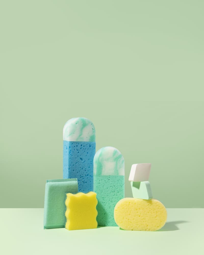 Soft Pastel Sponge Forms by Julia Ramiro — canvas wall art