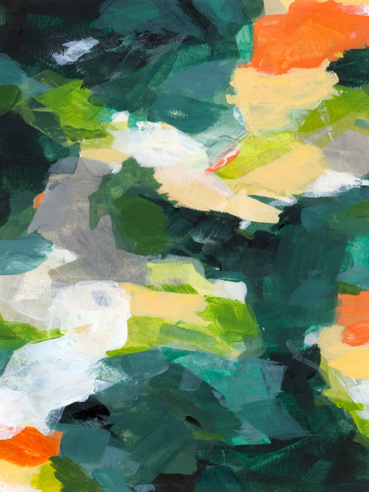 Vibrant Abstract Greens by Ejaaz Haniff — canvas wall art