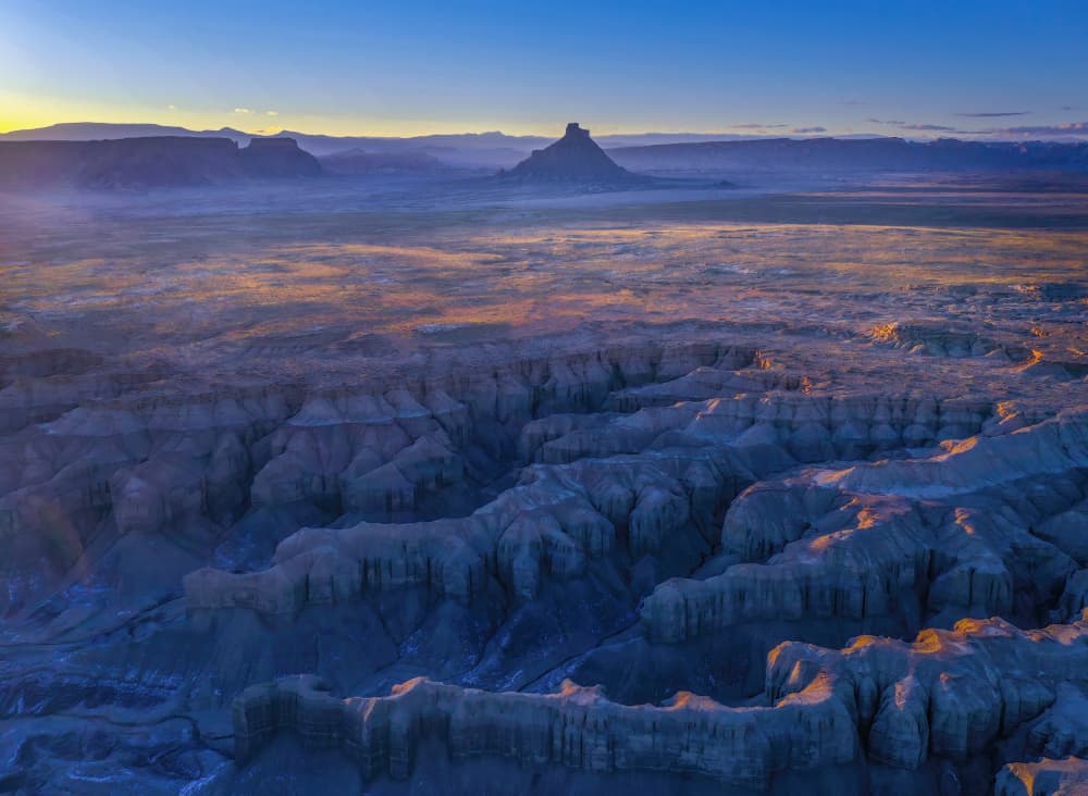 Golden Hour Desert Canyons by Judy Tseng — canvas wall art