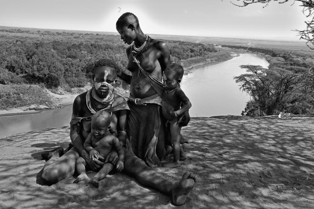 African River Family by Giuseppe DAmico — canvas wall art