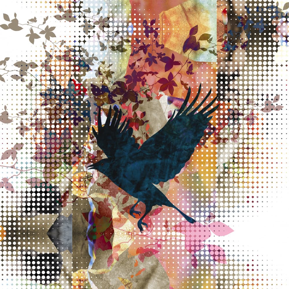 Abstract Raven Autumn Leaves by Angelo Cerantola — canvas wall art