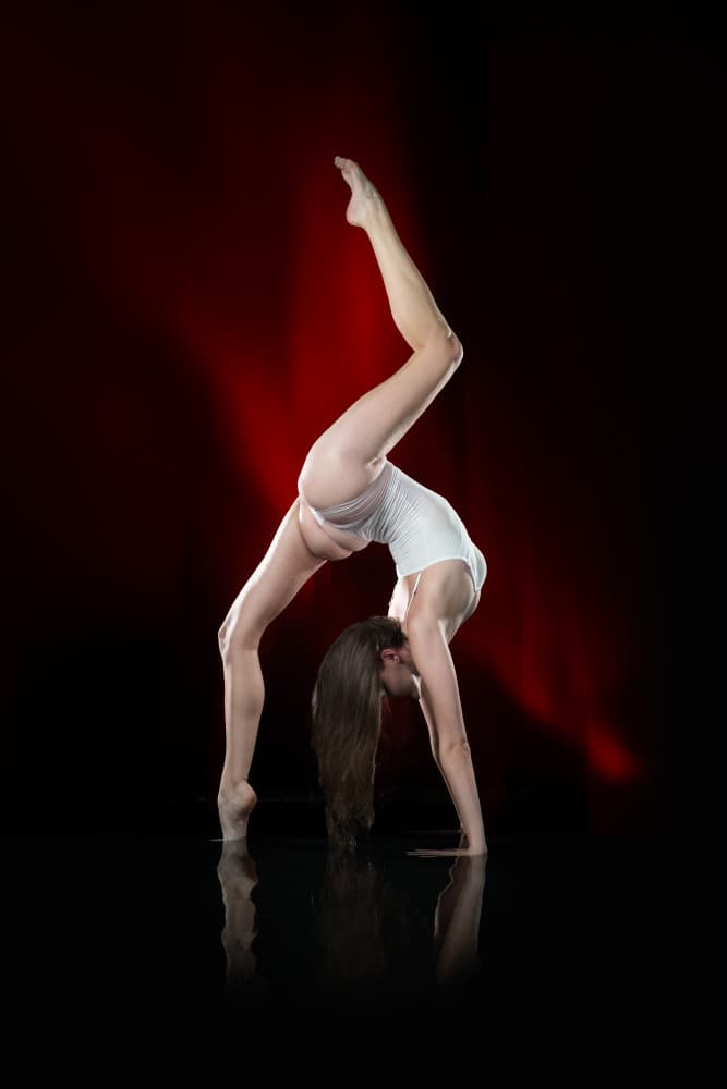 Graceful Contortionist Pose by Songlin Xu — canvas wall art