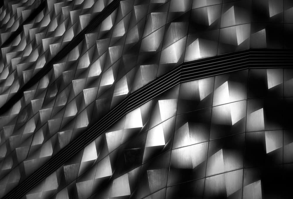 Dynamic Geometric Facade by Hans-Wolfgang Hawerkamp — canvas wall art