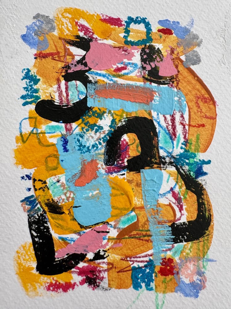 Vibrant Abstract Strokes by Irene Chua — canvas wall art