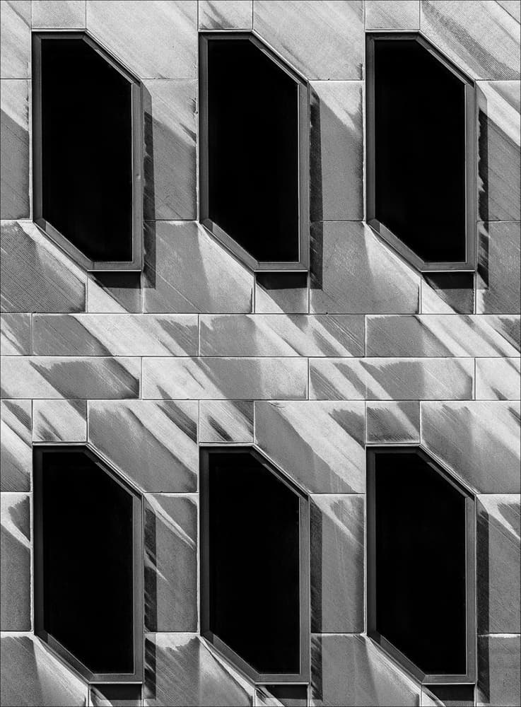 Geometric Building Facade by Jef Van den Houte — canvas wall art