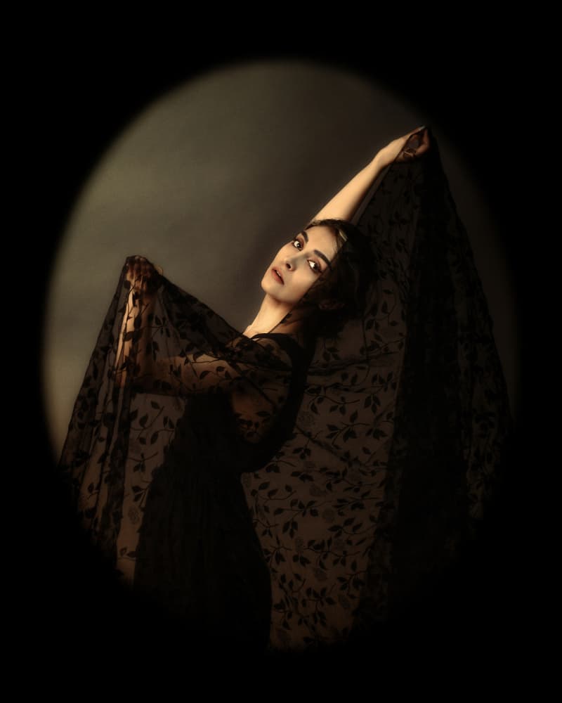 Mysterious Veiled Dancer by Mehdi Mokhtari — canvas wall art