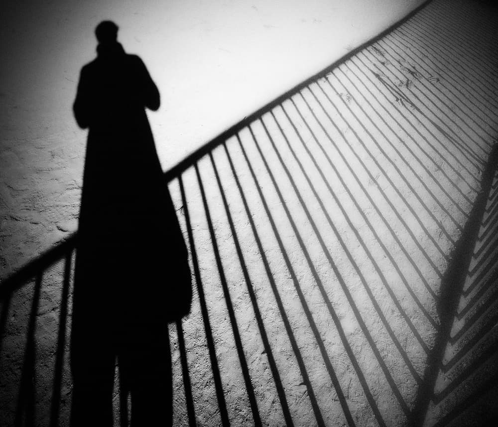 Solitary Shadow Figure by txules — canvas wall art